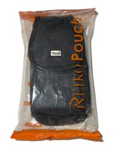 Reiko Black Vertical Leather Canvas Belt Clip Case Pouch for Large Cell Phone