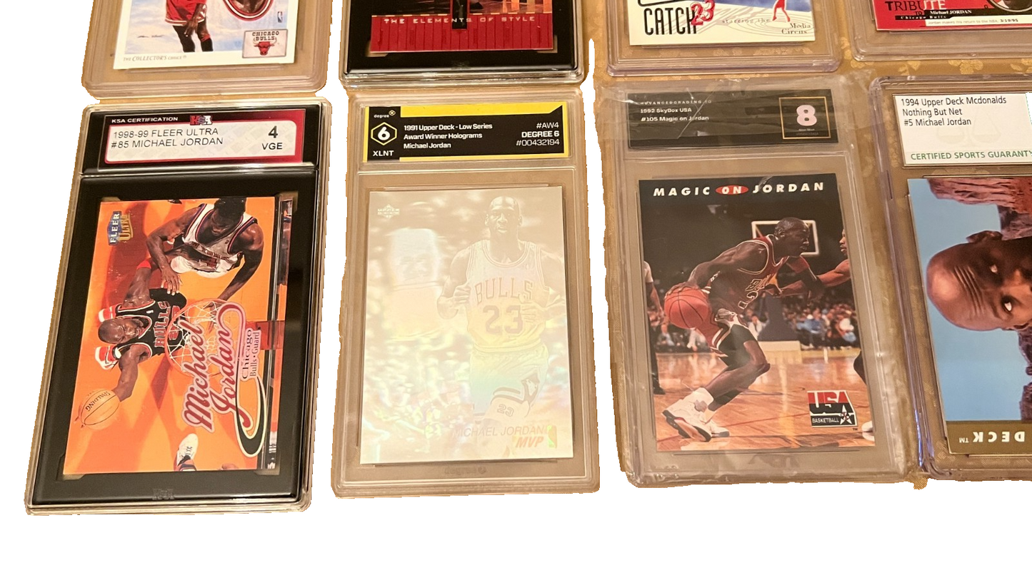 Michael Jordan Graded Cards Collection For Collectors Dream! LOT QTY: 23 Trading