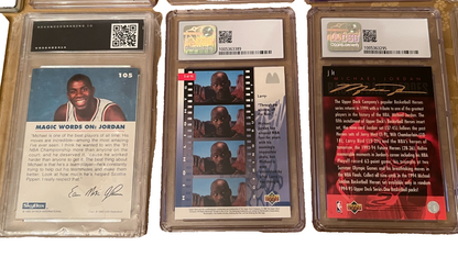 Michael Jordan Graded Cards Collection For Collectors Dream! LOT QTY: 23 Trading