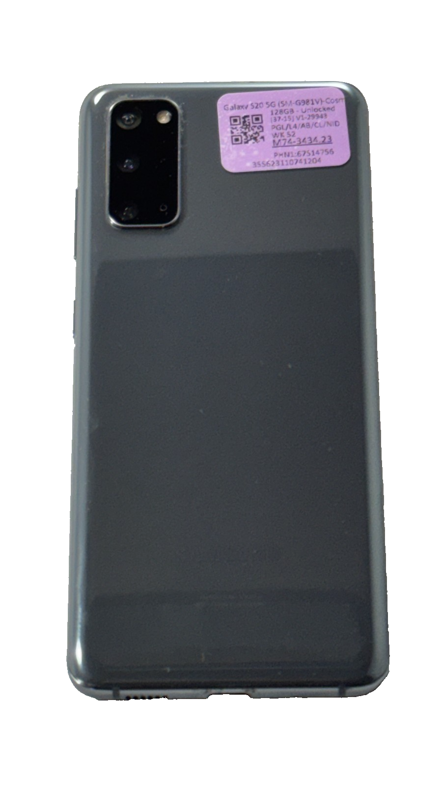 Samsung Galaxy S20 5G SM-G981V (UNLOCKED) 128GB Cosmic Gray Heavy Screen Burn