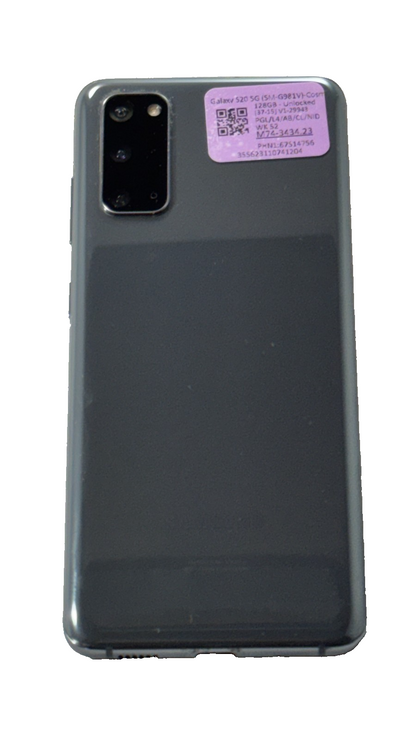 Samsung Galaxy S20 5G SM-G981V (UNLOCKED) 128GB Cosmic Gray Heavy Screen Burn