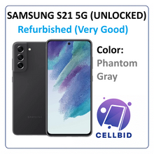 Samsung Galaxy S21 5G SM-G991U (UNLOCKED) 256GB Phantom Gray Refurb Very Good