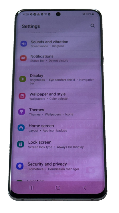 Samsung Galaxy S20 5G SM-G981V (UNLOCKED) 128GB Cosmic Gray Heavy Screen Burn