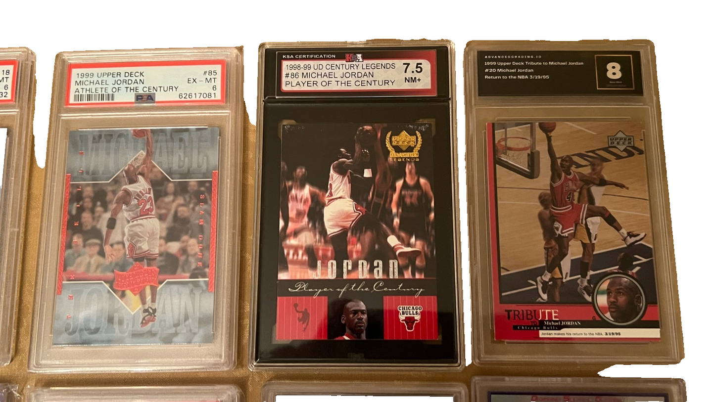 Michael Jordan Graded Cards Collection For Collectors Dream! LOT QTY: 23 Trading
