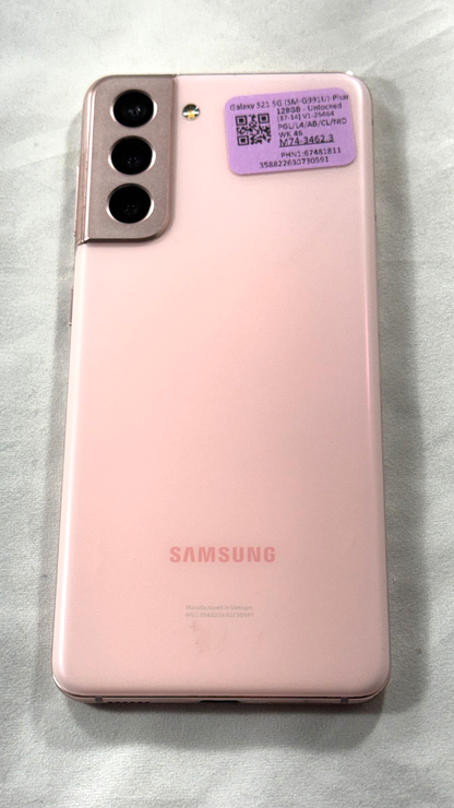 Samsung Galaxy S21 5G SM-G991U (UNLOCKED) 128GB Phantom Pink MEDIUM SCREEN BURN