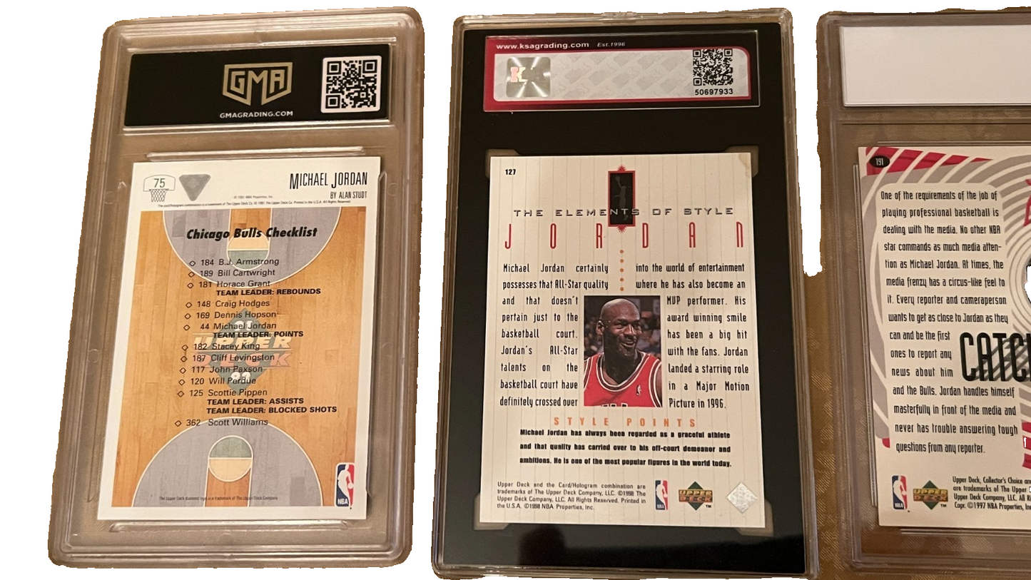 Michael Jordan Graded Cards Collection For Collectors Dream! LOT QTY: 23 Trading