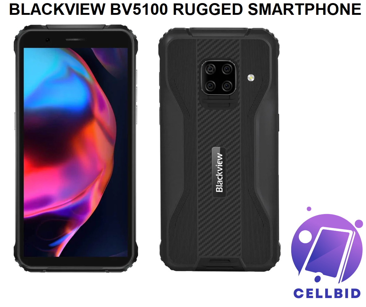 BLACKVIEW BV5100 (BLACK) RUGGED UNLOCKED🔓SMARTPHONE 4G RAM, 64GB