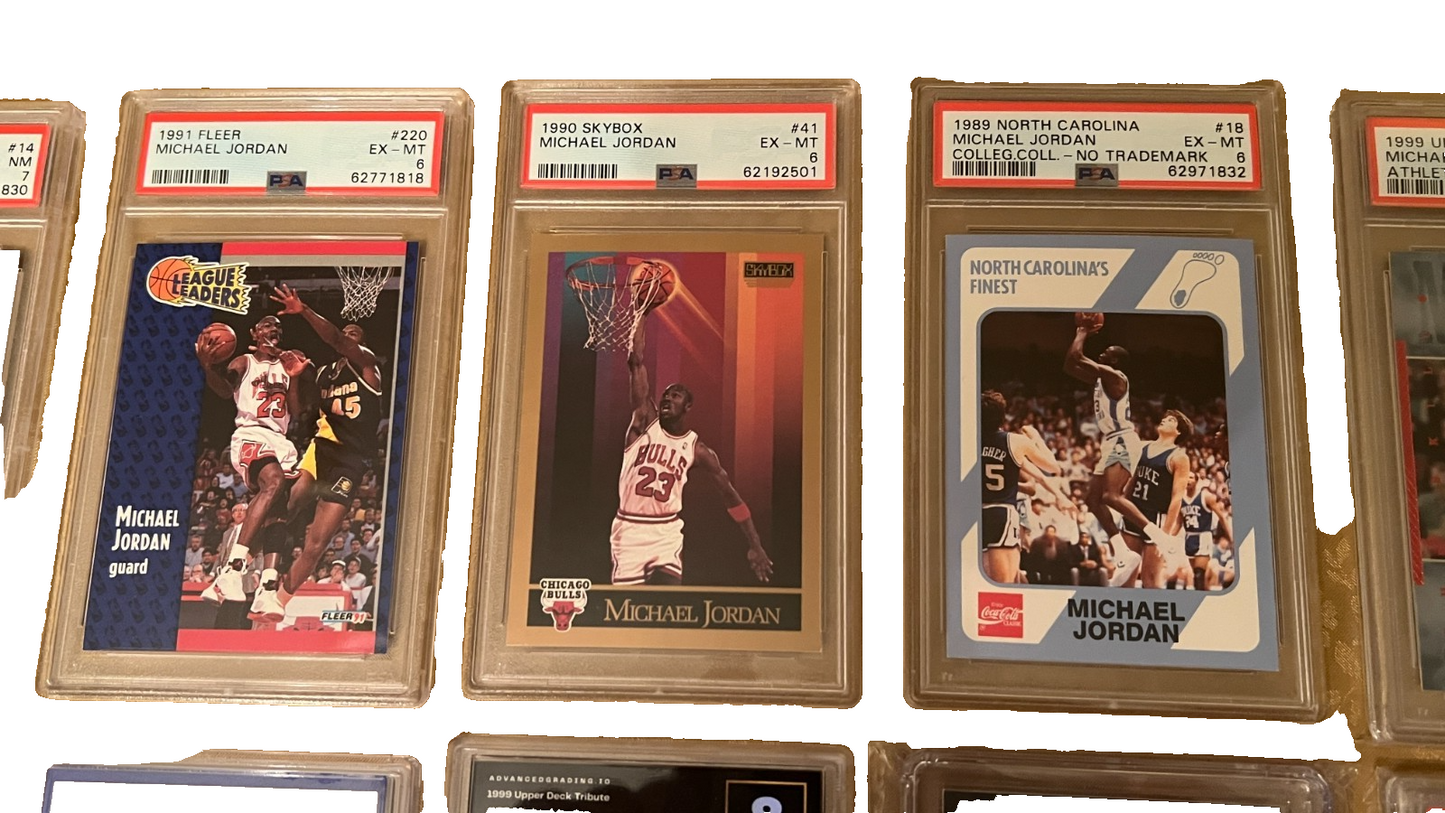 Michael Jordan Graded Cards Collection For Collectors Dream! LOT QTY: 23 Trading
