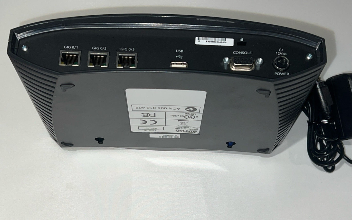 Adtran NetVanta 3140 Gigabit Ethernet Switch Router 1700340F1 W/ power cord