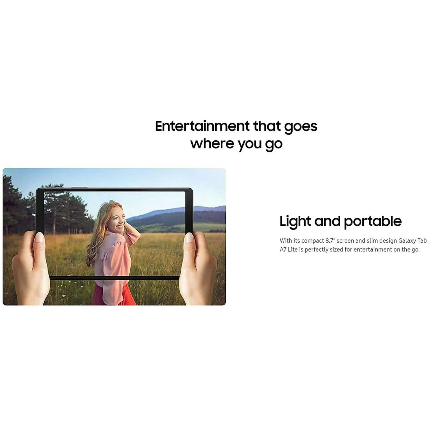 Samsung Galaxy Tab A7 Lite with SIM support for 4G LTE cellular connectivity