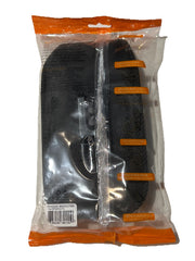 Reiko Black Vertical Leather Canvas Belt Clip Case Pouch for Large Cell Phone